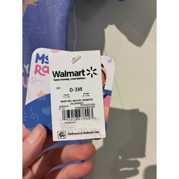 NWT Ms. Rachel Purple Bubblegum Romper - 0-3M - Picture 3 of 3